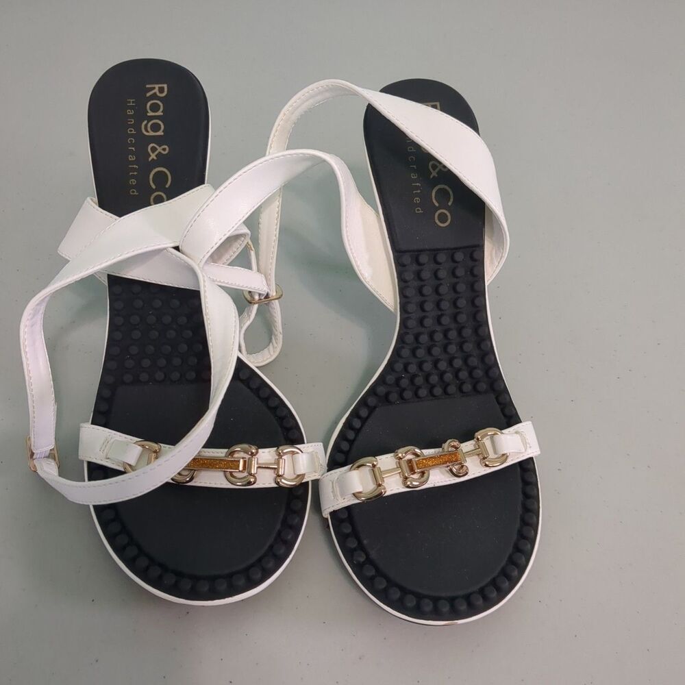 Rag & Co Daenerys Mid Heeled Sandals white 8